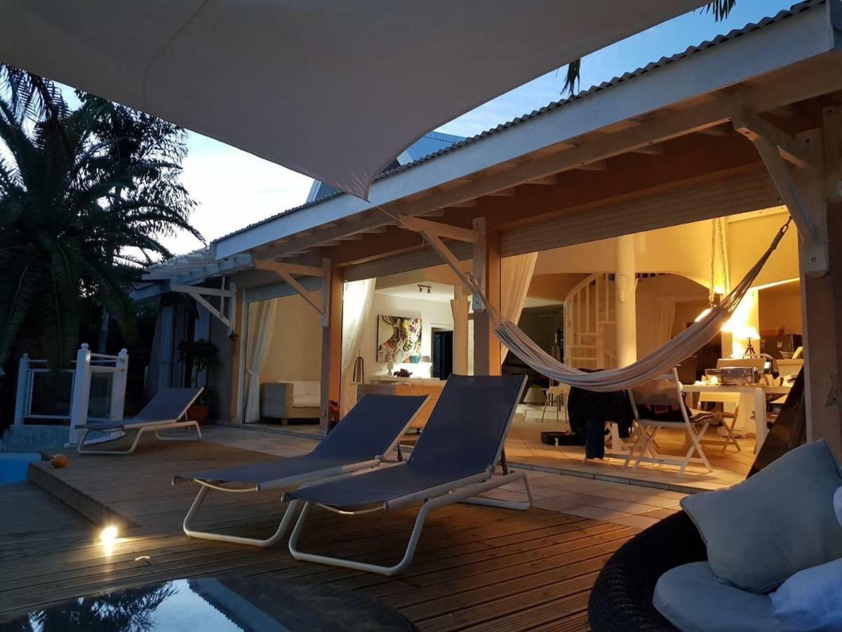 Villa Iguanou Et Piscine En Bord De Mer Proche Plages Marina Et Golf Saint-Francois  Esterno foto